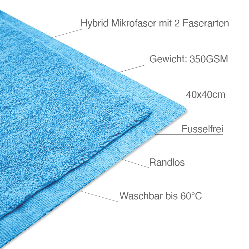 Chiffon tout usage microfibre "Blue Breeze 2.0" - 350GSM, 40x40cm