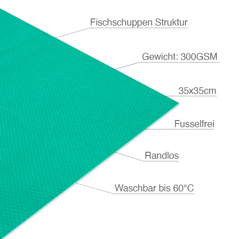 Scheibenreingungstuch "Green Scale" -  300GSM, 35x35cm