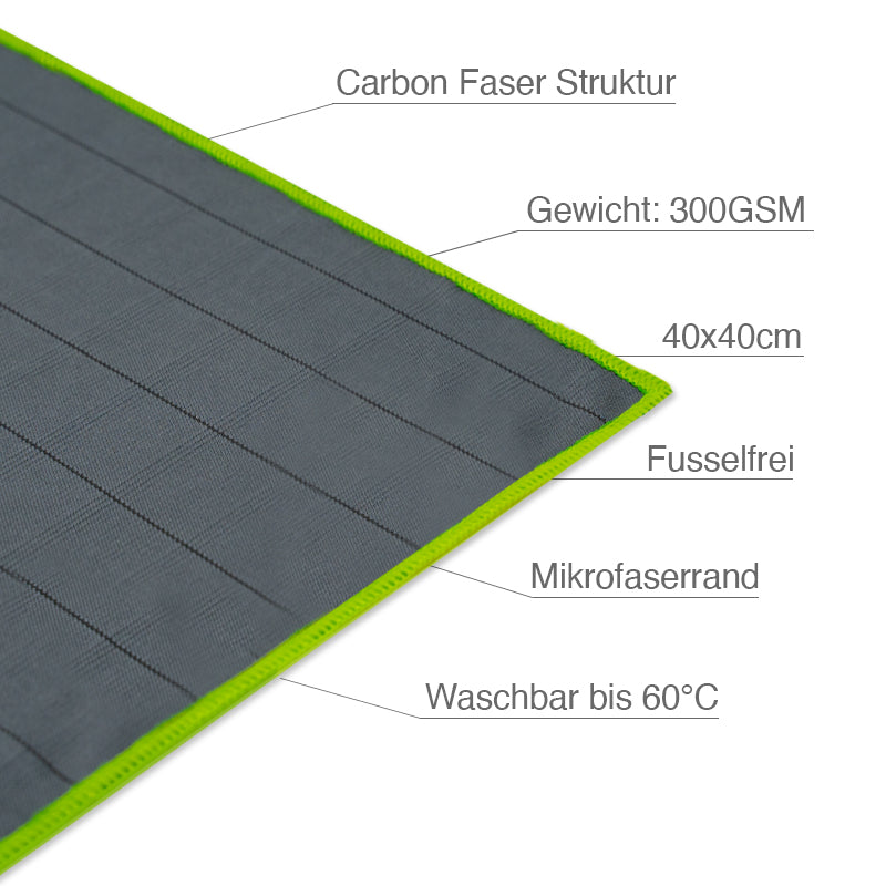 Glas Reinigungstuch "Carbon"