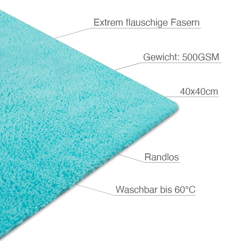 Mikrofasertuch Ultrasoft "PEPPERMINT" - 500GSM, 40x40cm