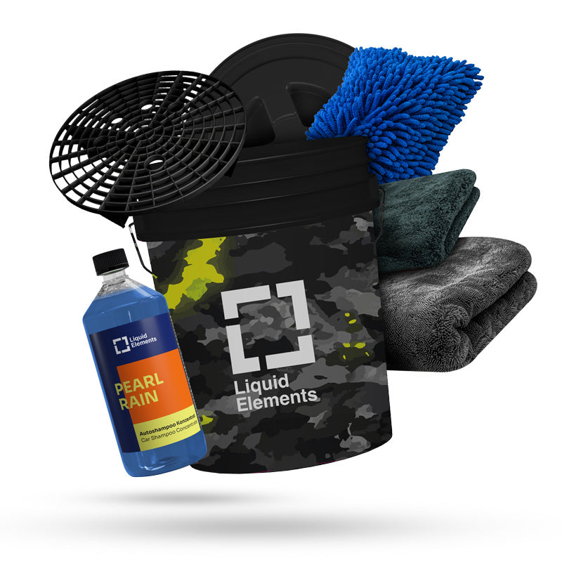 Car wash set with washing bucket