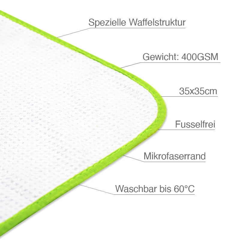 Glass cleaning cloth "STREAK BUSTER" 400 GSM, 35 x 35 cm