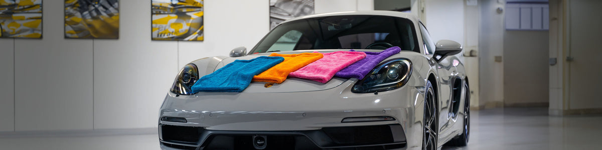 5 Chiffons Microfibre Haute Densité 600 G/m² - 30x30 Cm, Super Absorbants, Pour Voiture, Moto Et Surfaces Délicates - 5