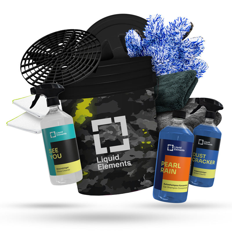 Car wash set with washing bucket