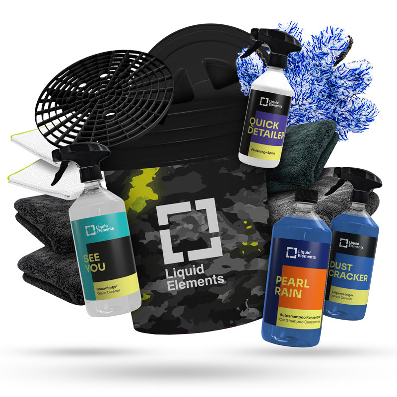 Car wash set with washing bucket